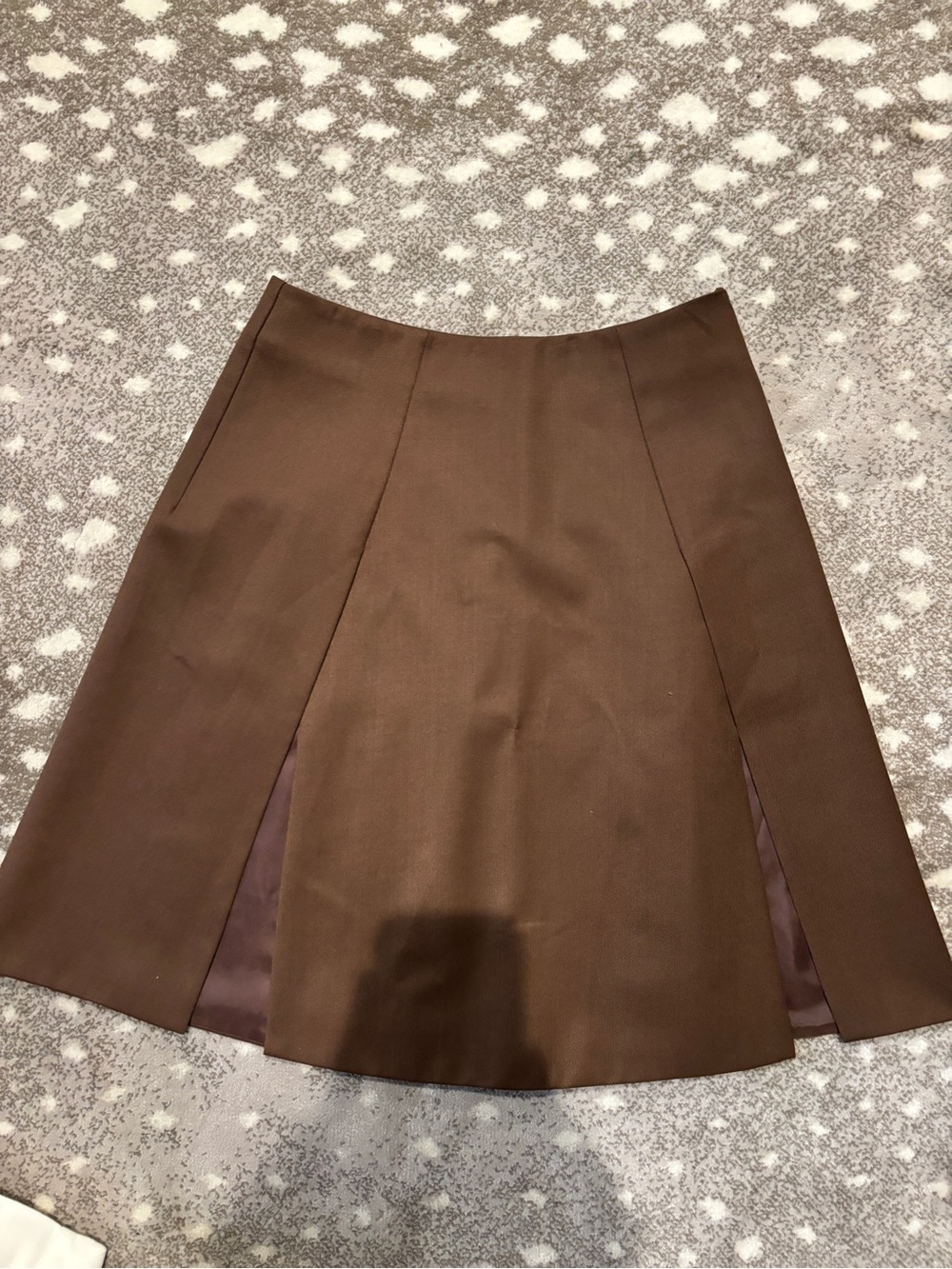 Maryam Nassir Zadeh Brown Midi A-Line Skirt